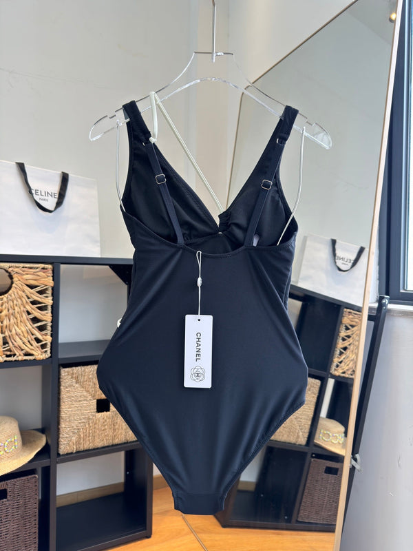 Chanel One-piece swimsuit Black in Cotton polyester 204710