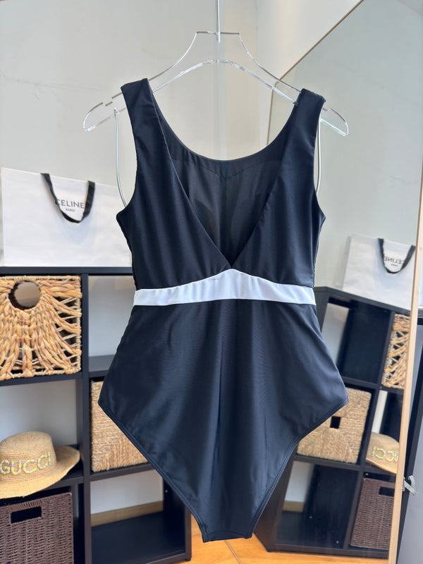 Chanel One-Piece Swimsuit Black in Cotton polyester 204692
