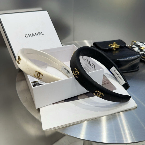 Chanel Mini Headband Black in Silk 201968