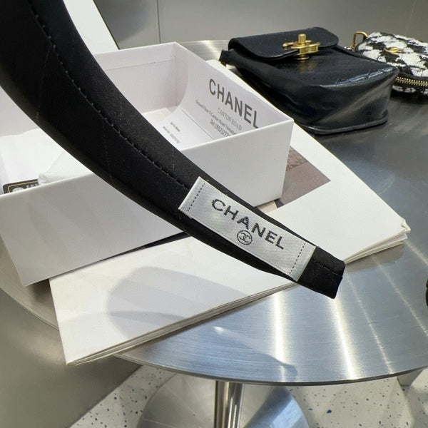 Chanel Mini Headband Black in Silk 201968