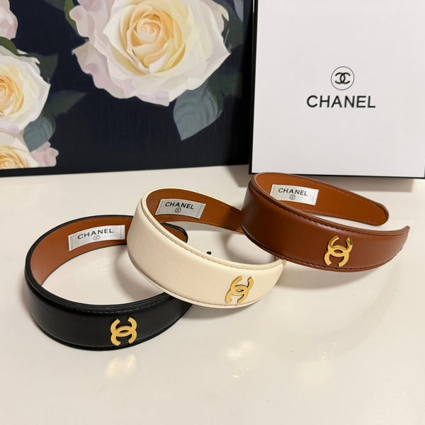 Chanel Headband Black in Microfiber Leather 201918