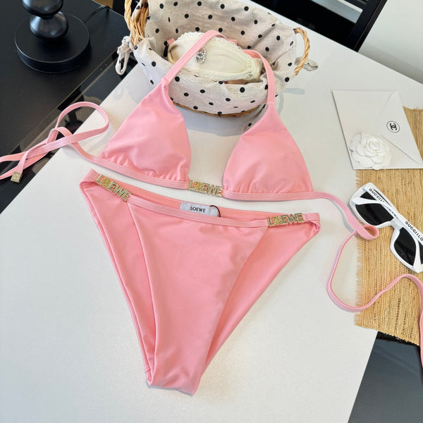 Loewe Bikini Swimsuit Pink in Cotton 204597