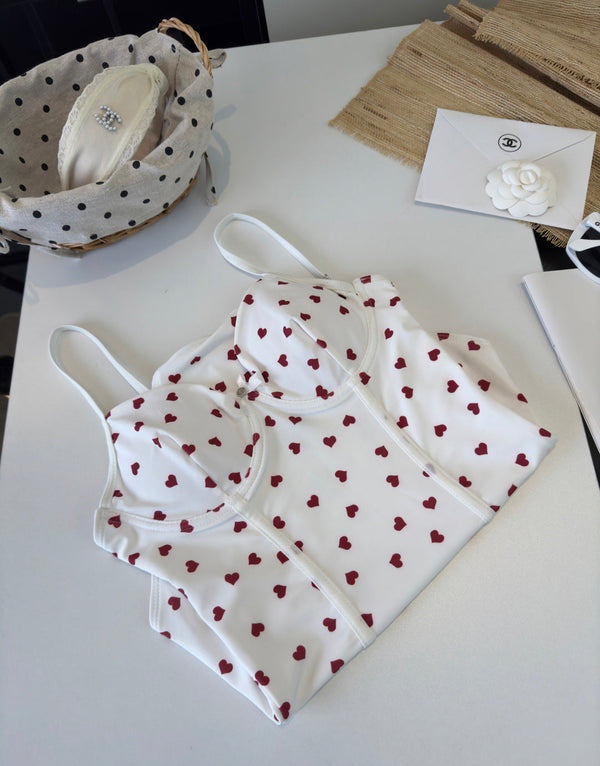 Miumiu One-Piece Swimsuit White in Cotton polyester 204709