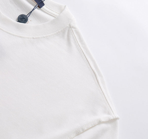 Louis Vuitton Floral & Brand Logo T-Shirt White in Cotton 197470