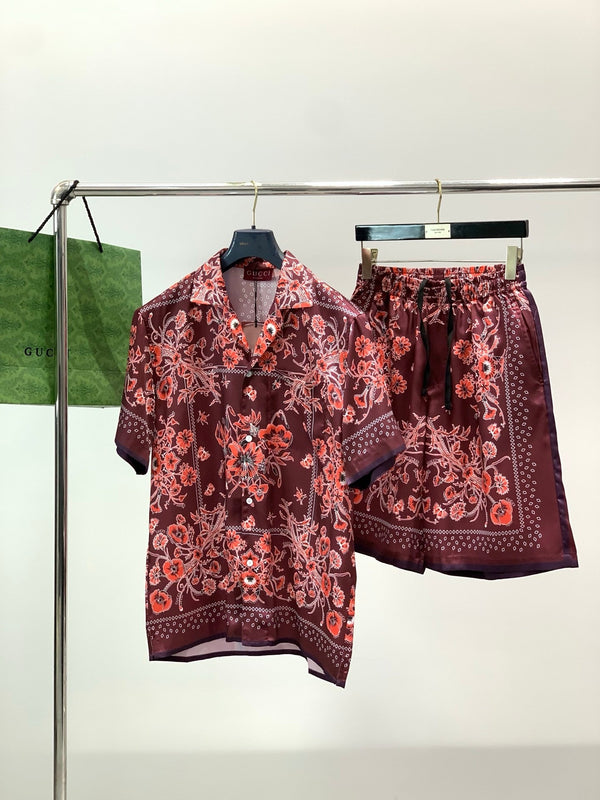 Gucci Short Pants Reddish Brown in Cotton 200652