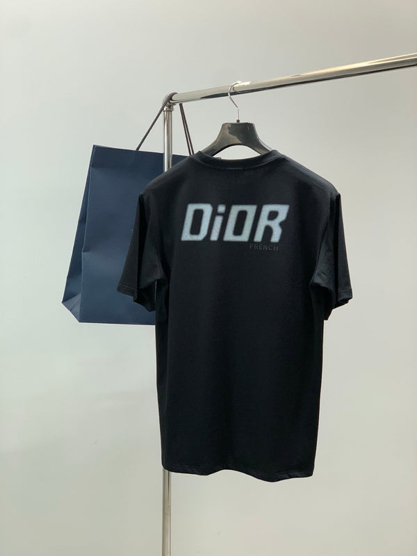 Dior Crew Neck Short-sleeved T-shirt Black in Cotton 200640