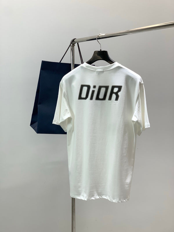 Dior Crew Neck Short-sleeved T-shirt White in Cotton 200639
