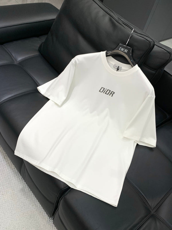 Dior Crew Neck Short-sleeved T-shirt White in Cotton 200639