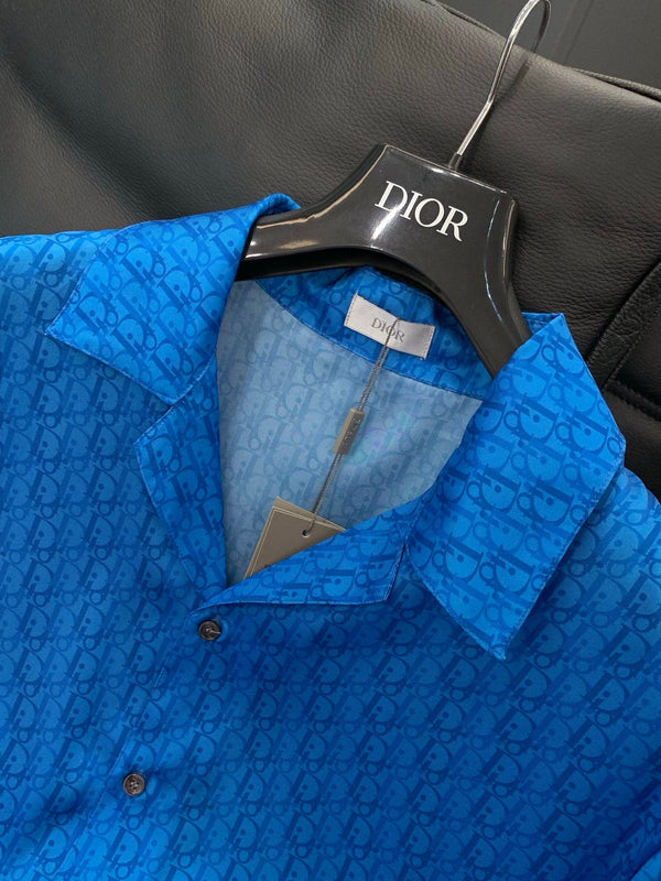 Dior Short-sleeved Shirt Blue in Tencel 183930