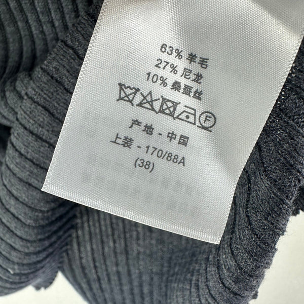 Dior Semi-transparent Knit Polo Shirt Black in Wool 362482