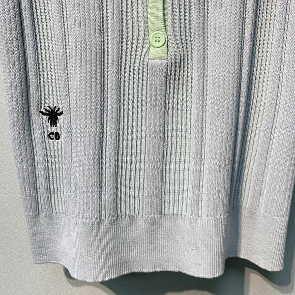 Dior 26 Striped Vest Gray Green in Knit Fabric 355878