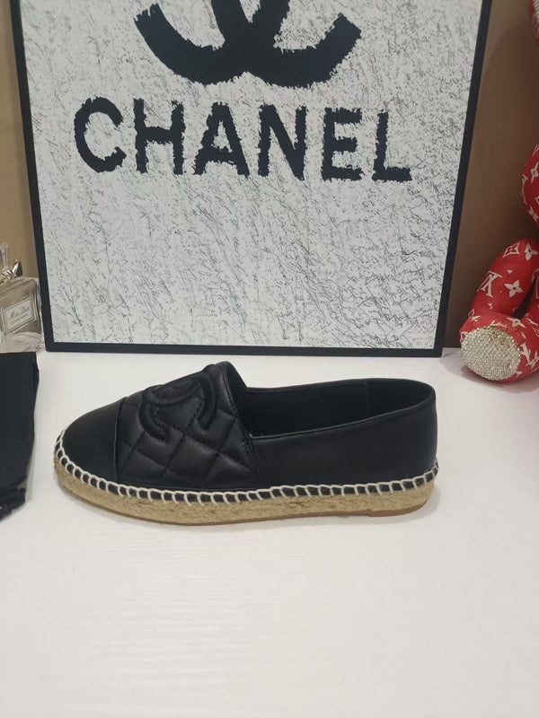 Chanel Espadrilles Black in Cowhide 684836