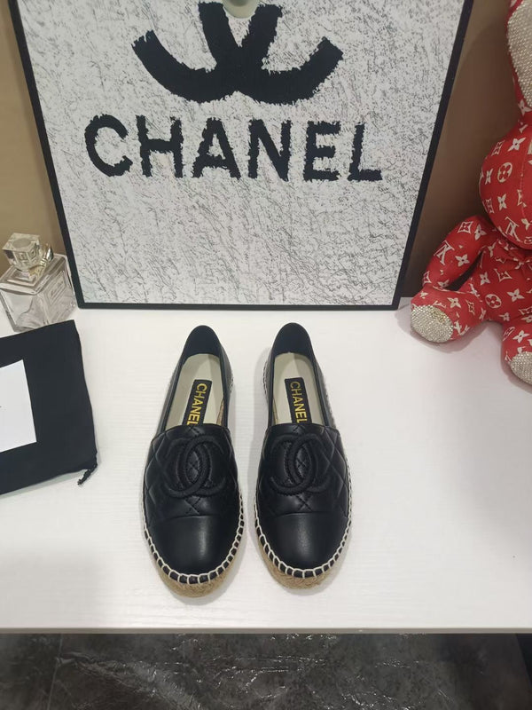 Chanel Espadrilles Black in Cowhide 684836