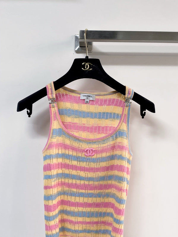 CC Two-Tone Vest Pink Colorful in Wool 207974