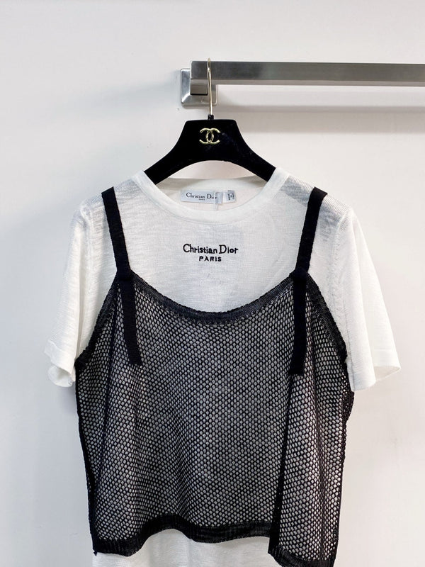 Dior Short-Sleeve T-Shirt White in Acrylic 203996