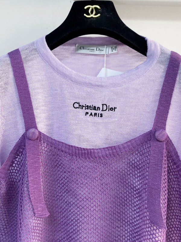 Dior Short-Sleeve T-Shirt Purple in Acrylic 203995