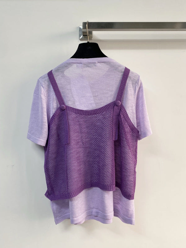 Dior Short-Sleeve T-Shirt Purple in Acrylic 203995