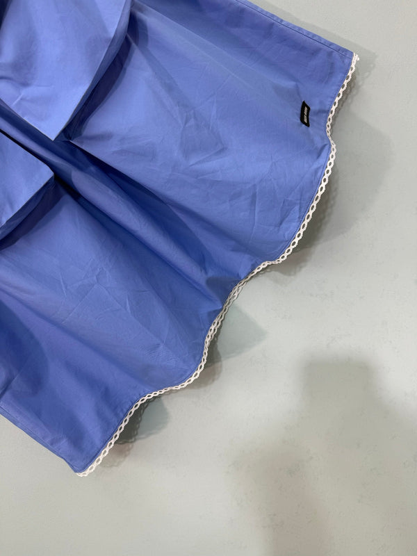 Miumiu Midi Skirt Blue in Cotton 207811