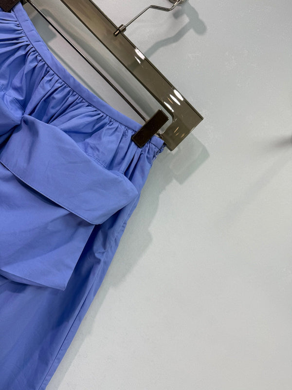 Miumiu Midi Skirt Blue in Cotton 207811