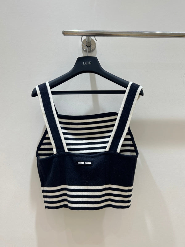 Miumiu Tank Top Navy Blue in Wool 205699