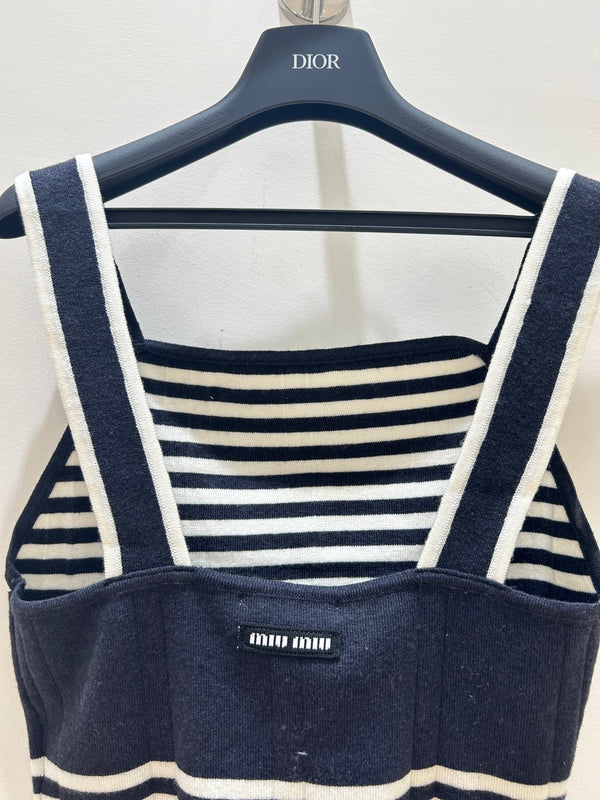 Miumiu Tank Top Navy Blue in Wool 205699