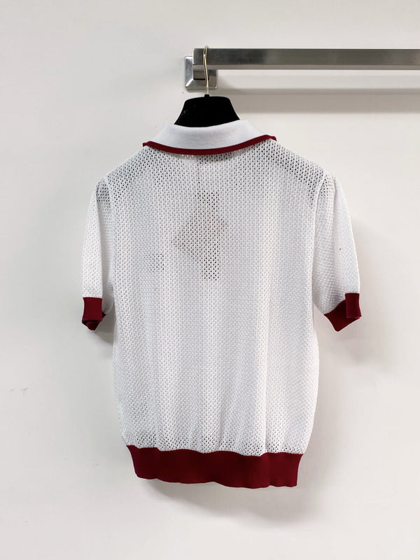 Miu Miu Short-Sleeve T-Shirt White in Wool 204084