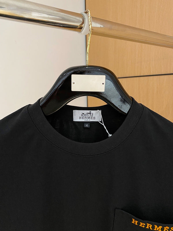 HM Short-Sleeve T-Shirt Black in Cotton 215475