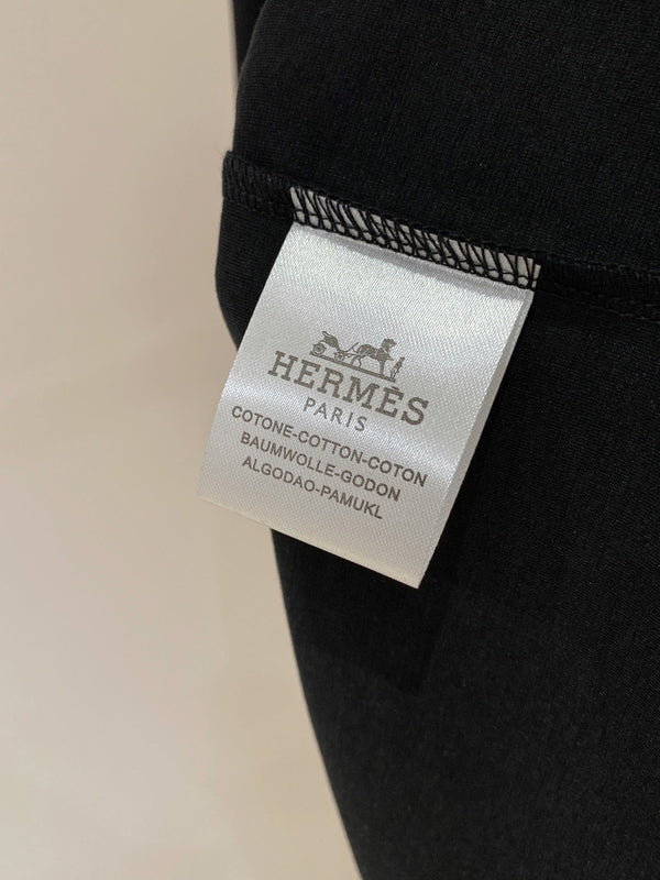 HM Short-Sleeve T-Shirt Black in Cotton 215435