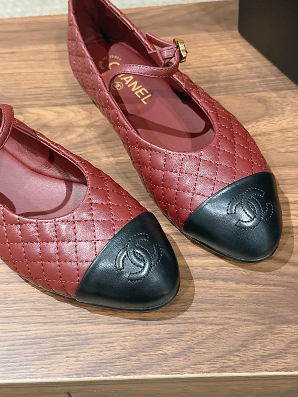 CC 26SS Quilted Mary Jane Burgundy in Calfskin 692538