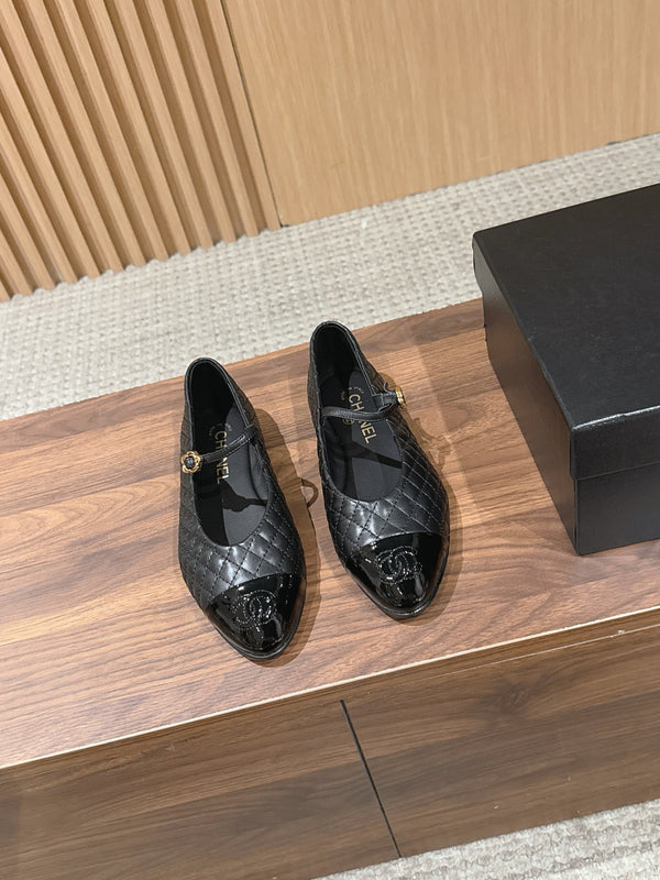 CC 26SS Quilted Mary Jane Black in Calfskin 692537