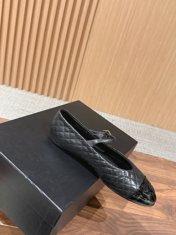 CC 26SS Quilted Mary Jane Black in Calfskin 692537