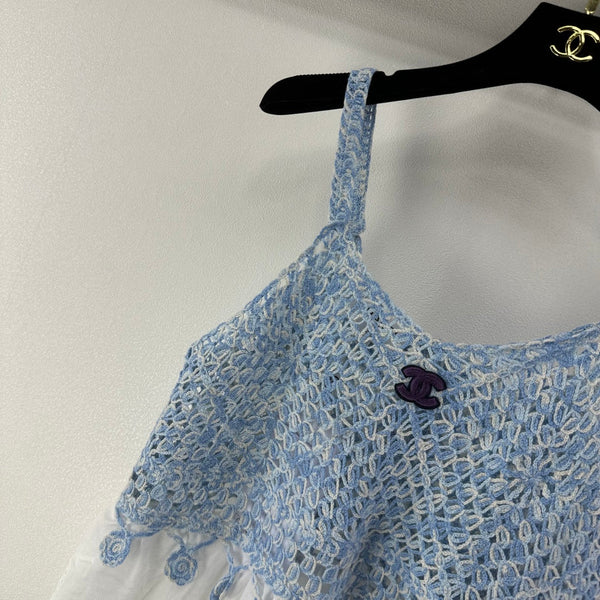 Chanel Lace Camisole Blue in Wool 361032