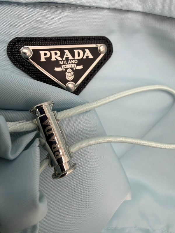 Prada Half-zip Pullover Top and Shorts Light Blue in Polyester 234855