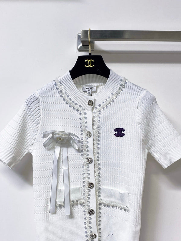 Chanel Short-Sleeve T-Shirt White in Cotton 248257