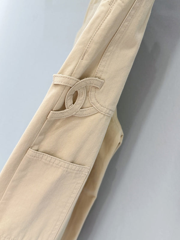 Chanel 26 Cargo Pants Khaki in Cotton 253578