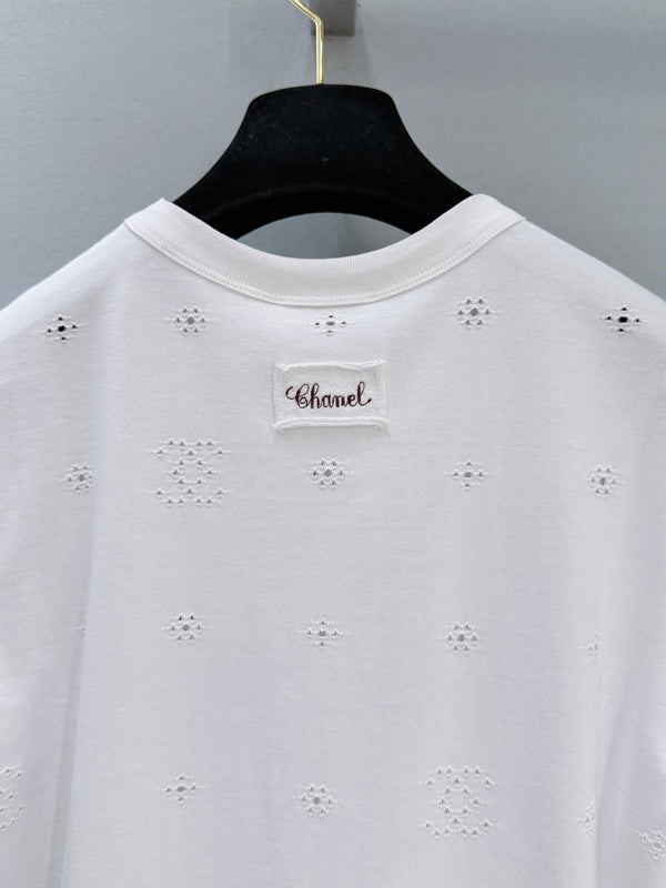 Chanel 26 Short-sleeved T-shirt White in Cotton 253570