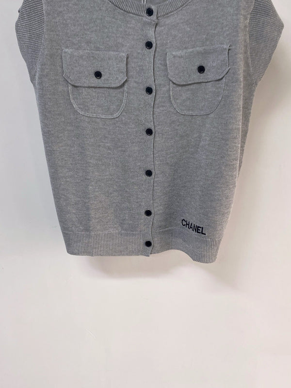 Chanel Vest Gray in Viscose 252202