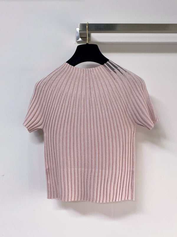 Chanel Short-Sleeve T-Shirt Pink in Tencel 252164