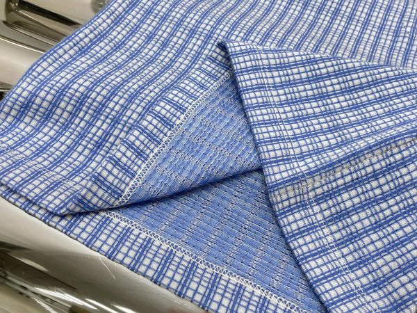 Miu Miu 26 Plaid Knit Polo Shirt Blue in Cashmere 254628