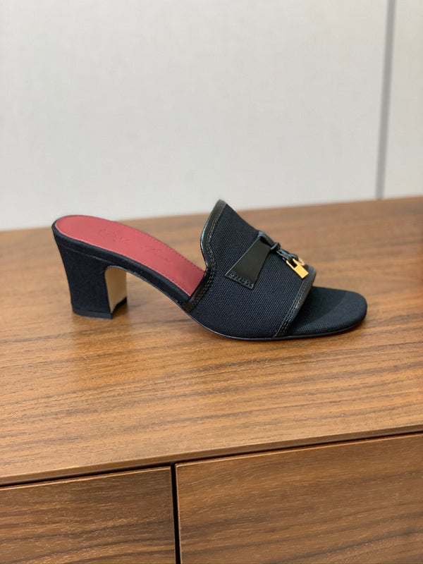 LP Color-blocked Sandals 50 Black in Canvas 703249