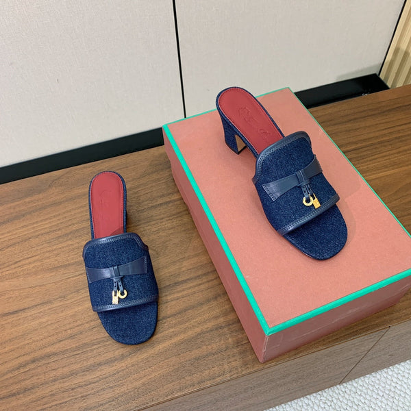 LP Color-blocked Sandals 50 Blue in Canvas 703248