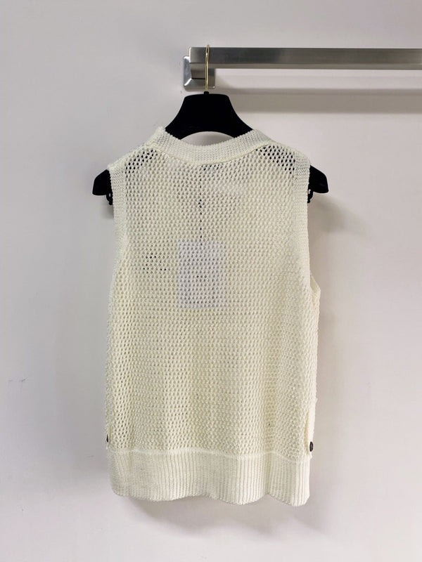 Chanel Vest Cream in Nitrile Cotton 257209