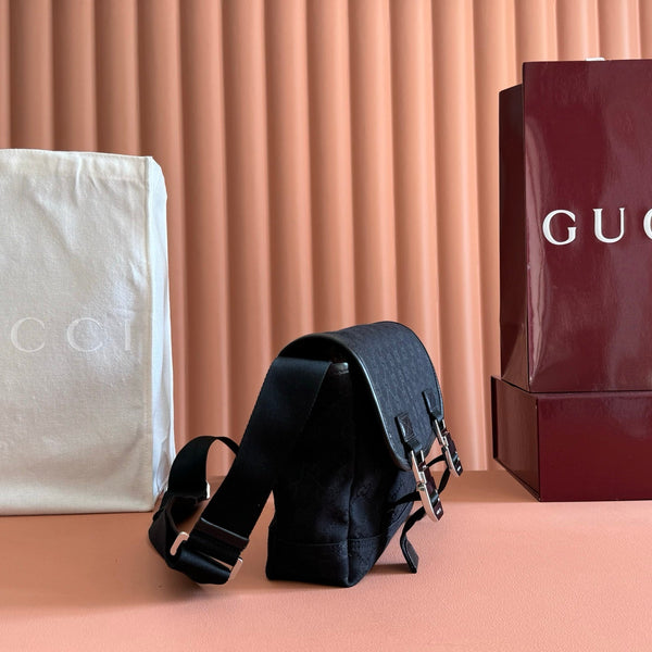Gucci Canvas Small 25 Crossbody Bag Black in Canvas 284895
