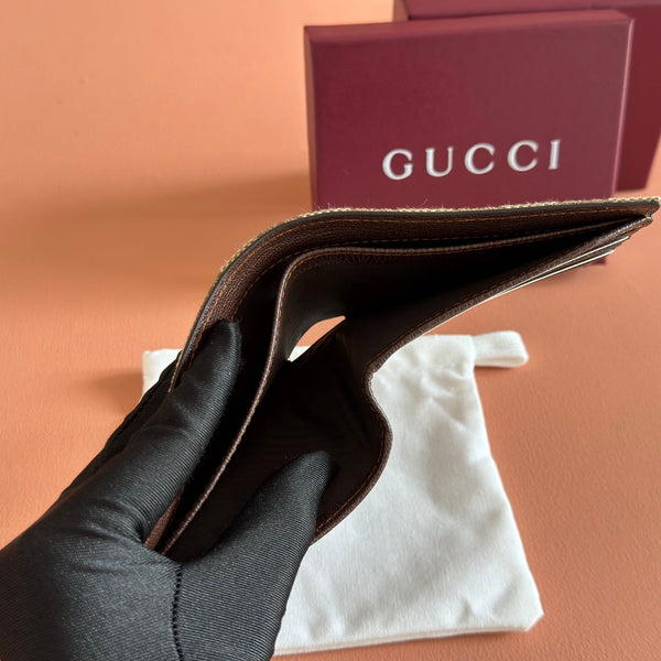 Gucci Bi-fold wallet Brown in Canvas 284913