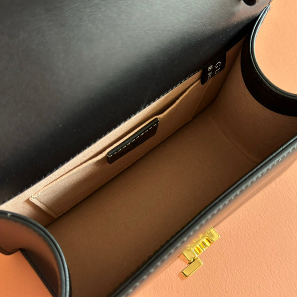 Gucci Sylvie Mini Bag 20 Black Gold in Cowhide 285223