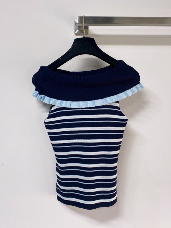 Chanel 26 Vest Navy Blue in Acrylic 283185