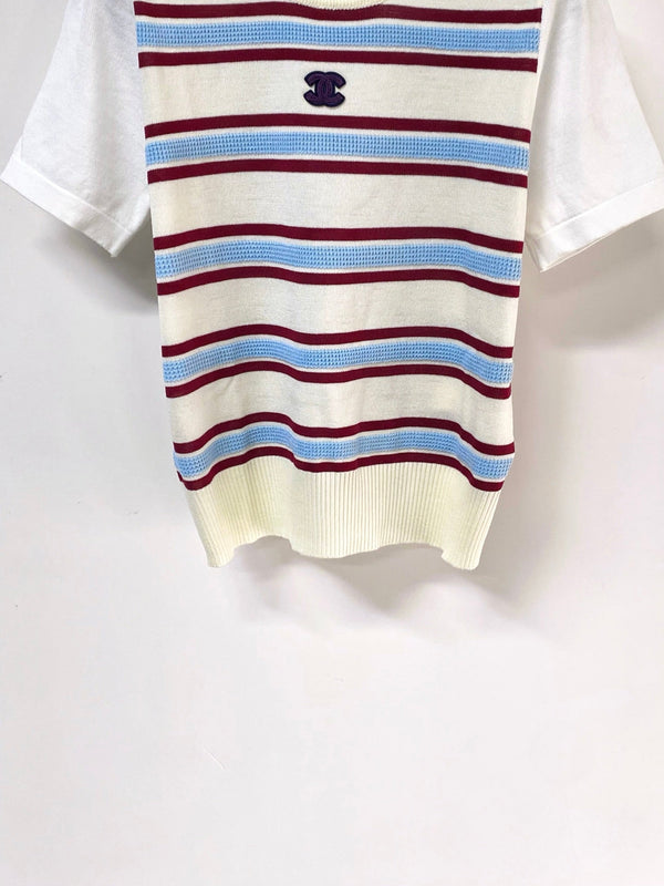 Chanel Short-Sleeve T-Shirt Beige in Acrylic 287141