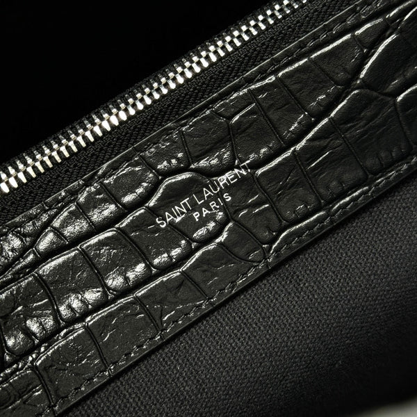 YSL Sac de Jour Nano 32cm Black in Crocodile-patterned Cowhide 285795