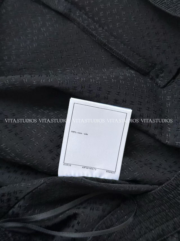 Chanel 26 Fishtail Skirt Black in Silk 298865