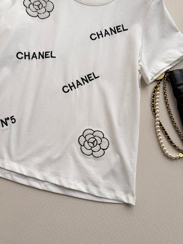 Chanel T-shirt White in Cotton 306183